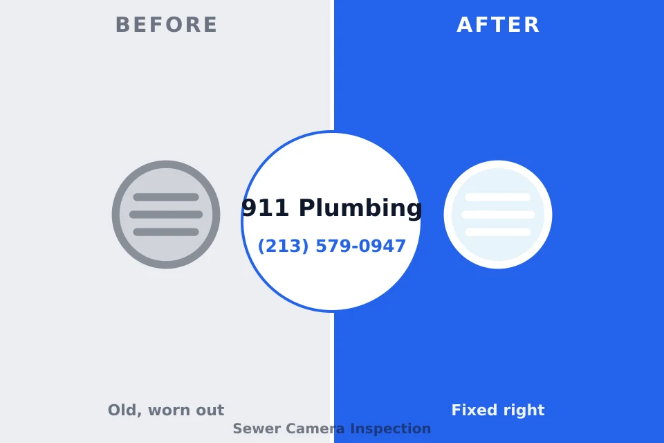 Before and after: plumbing repair Wickerham Manor-Fisher, PA